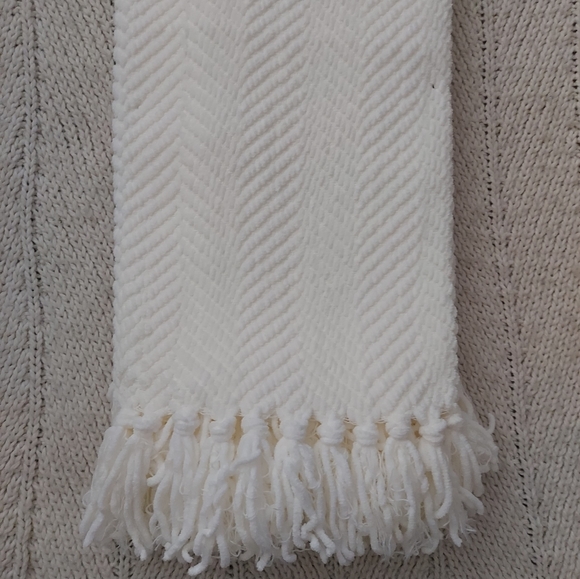 NICOLE MILLER New Knit Chevron Throw - Picture 2 of 5